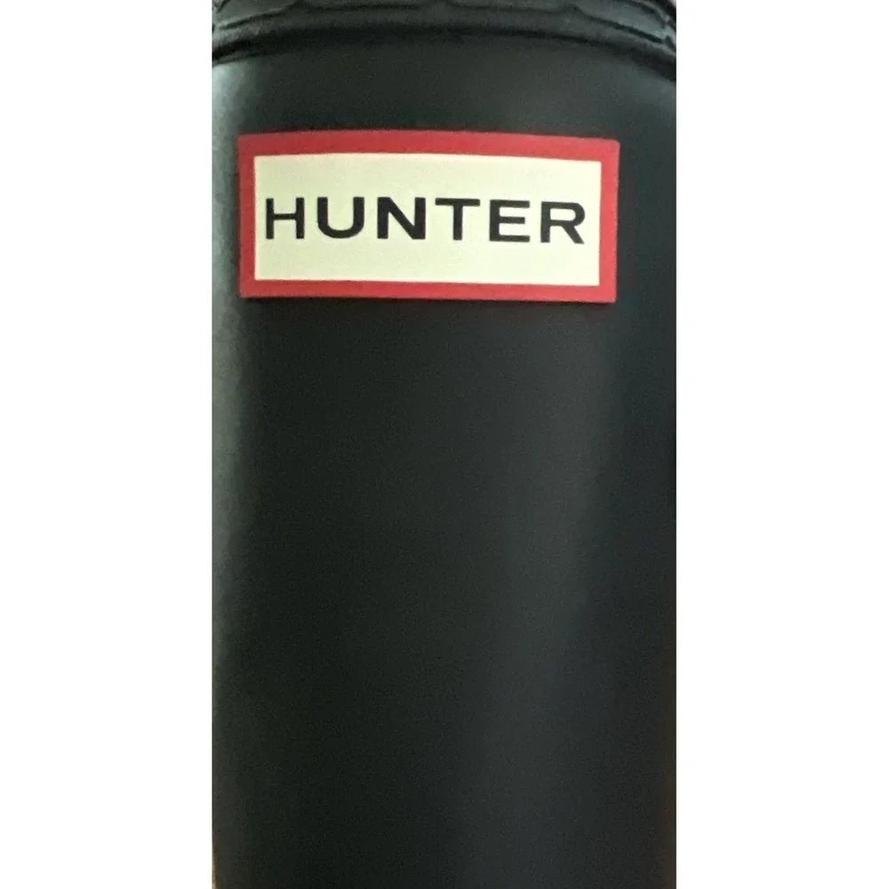 Hunter Original Tall Boots Adjustable Buckle Matte Black Women's Pull On Size 6